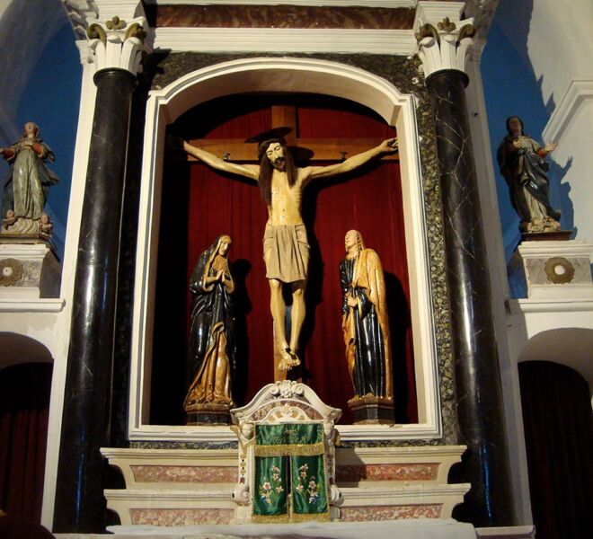 Sardegna Galtellì Santissimo Crocifisso ante restauro