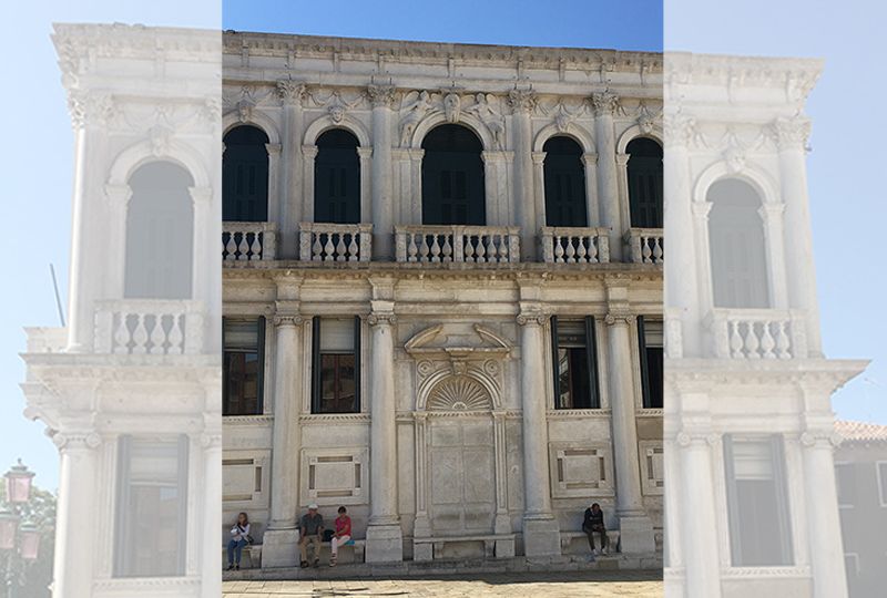 Venezia Palazzo Loredan Campo Santo Stefano Facciata dopo restauro